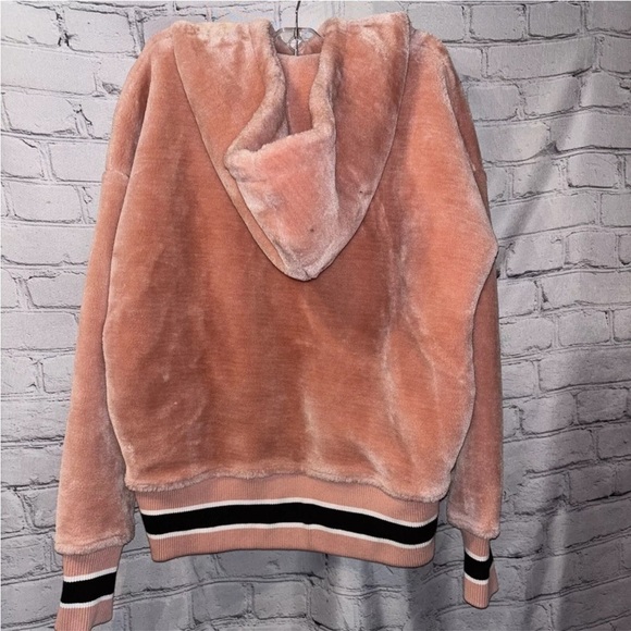 Ugg Kailani Lantana Pink Sherpa Hoodie Pull-Over Women’s Sz XS Pockets Faux Fur - Picture 4 of 8